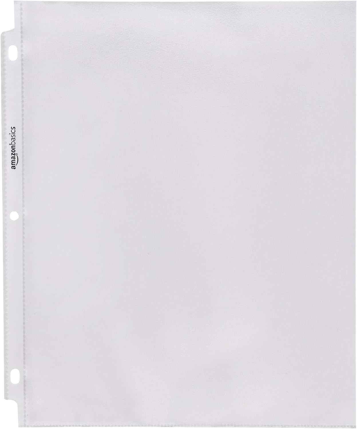 Amazon Basics Sheet Protectors for 3 Ring Binder, Non-Glare, Top Loading, Letter Size 8.5 x 11 in, Clear, 1200-Pack