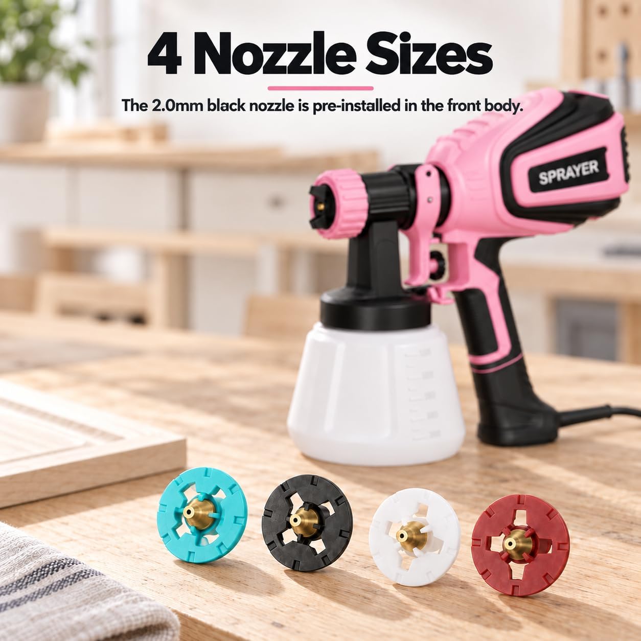 VONFORN Paint Sprayer for House Painting,700W HVLP Spray Gun Easy to Clean