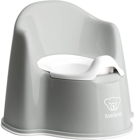 BabyBjörn Potty Chair, Deep Green/White | Potty Training Toilet, Easy-to-Clean, Removable Inner Potty, Non-Slip