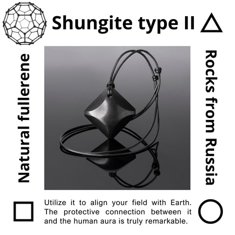 Keled Rocks Four Elements - Shungite Necklace - Infused with Earth Energy - Raise Vitality up Daily - Ward Off unwelcome influences from Afar