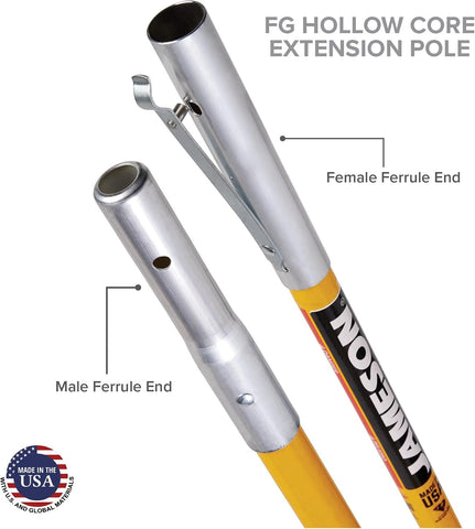 Jameson FG-6-2PK FG-Series 6-Foot Fiberglass Extension Pole for Pole Saw or Pruner Head 2-Pack