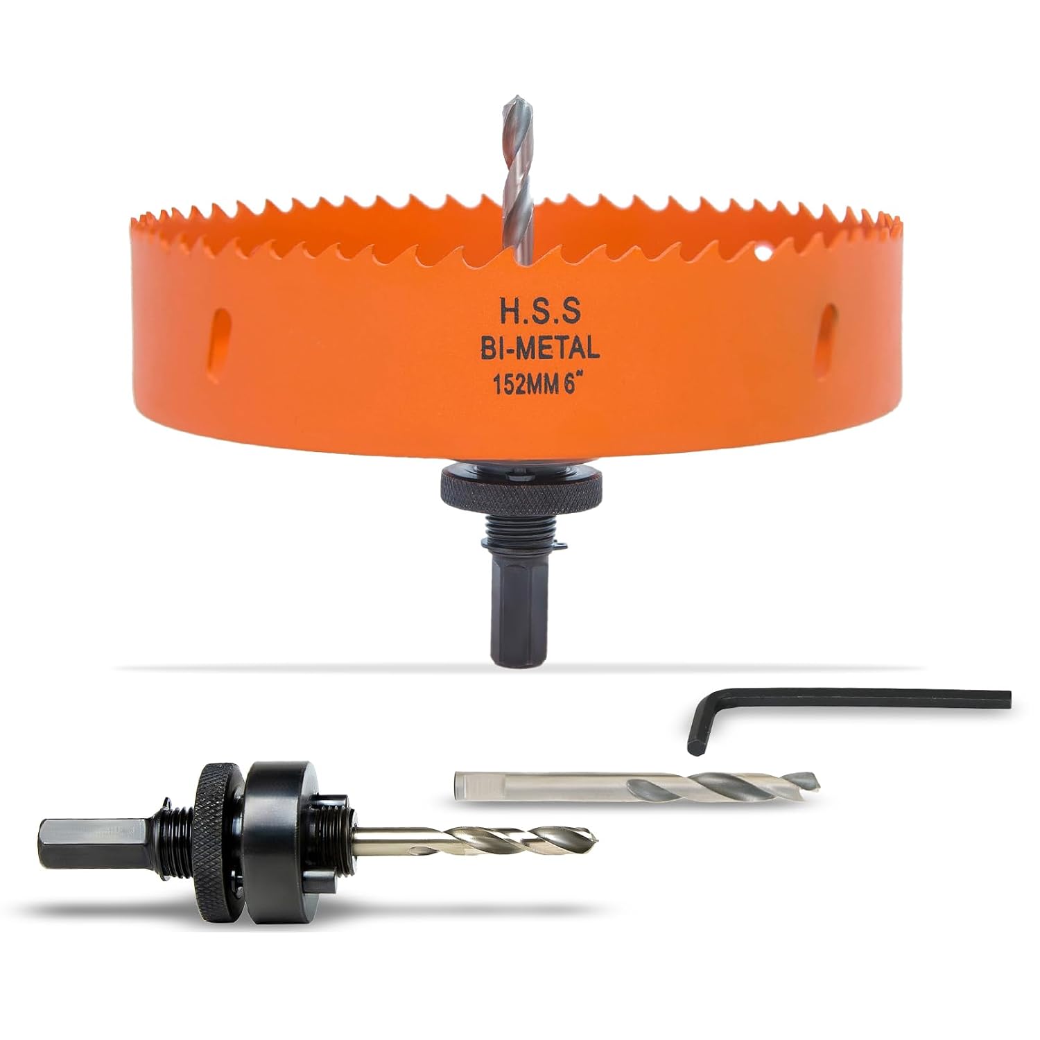 6 inch Hole Saw for Wood, Metal, Plastic & Drywall, with Arbor