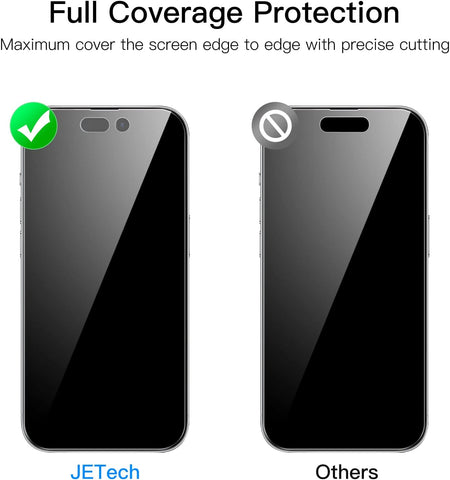 JETech Privacy Screen Protector for iPhone 14 Pro, 2-Pack