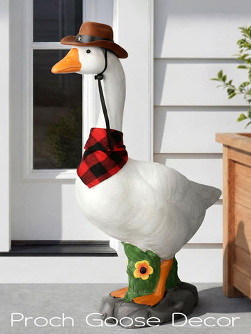 LarpGears Premium Adjustable Large 23 Inch Porch Goose Statue