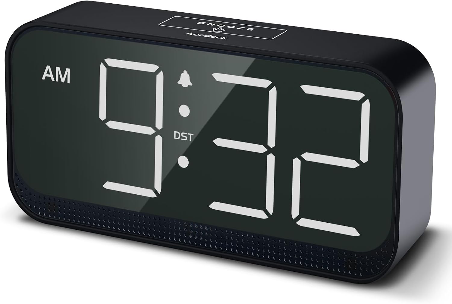 Acedeck Battery Operated Alarm Clock for Bedroom Travel with Large Numbers