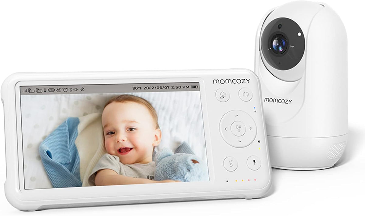 Momcozy Video Baby Monitor, 5" 1080P HD Baby Monitor with Camera and Audio