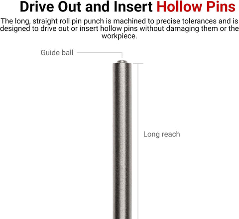 TEKTON 1/16 Inch Roll Pin Punch | 66061 | Made in USA