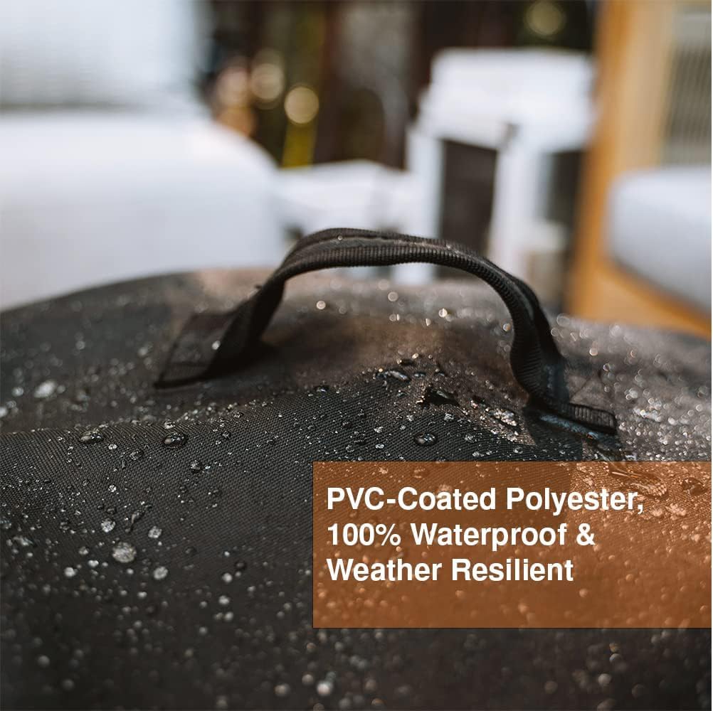 Solo Stove Yukon Shelter - Weather-Resistant Round Cover for Solo Stove Yukon Fire Pit and Accessories - PVC-Coated Polyester with Aluminum Reinforcement - Waterproof Year-Round Protection