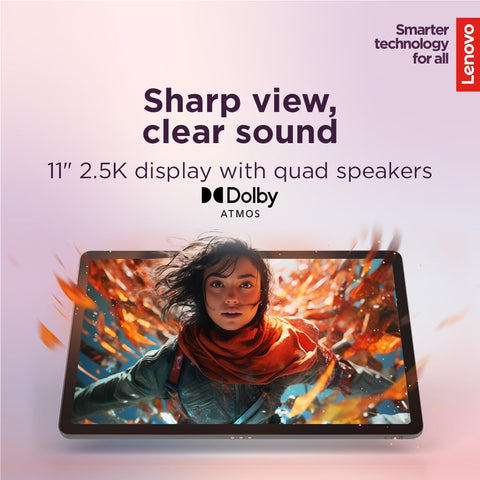 Lenovo Idea Tab - College Tablet - 11″ 2.5K IPS Touchscreen Display - 90Hz - MediaTek Dimensity 6300-4 GB Memory - 128 GB Storage - Integrated Arm Mali-G57 MC2 - Tab Pen and Folio Case