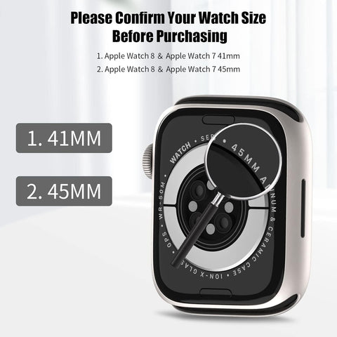 Case with Tempered Glass Screen Protector for Apple Watch Series 9/8/7 45mm