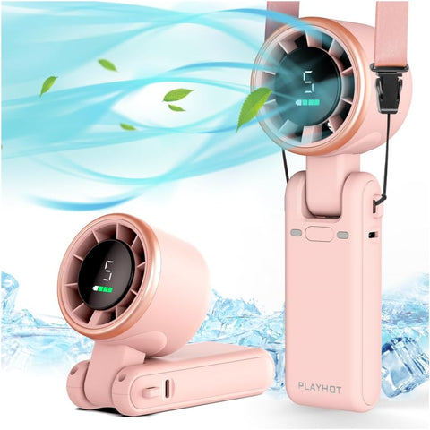 PlayHot Portable Handheld Turbo Fan, Travel Essentials, Gifts for Women/Men