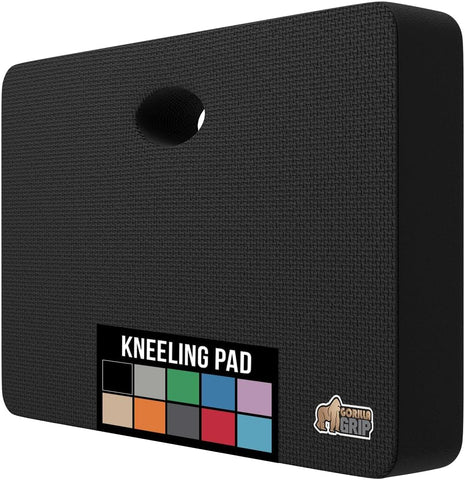 GORILLA GRIP® Extra Thick Foam Kneeling Pad for Gardening, 17.5x11 Black