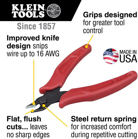 Klein Tools D275-5 Diagonal Flush Cutting Pliers, 5-Inch