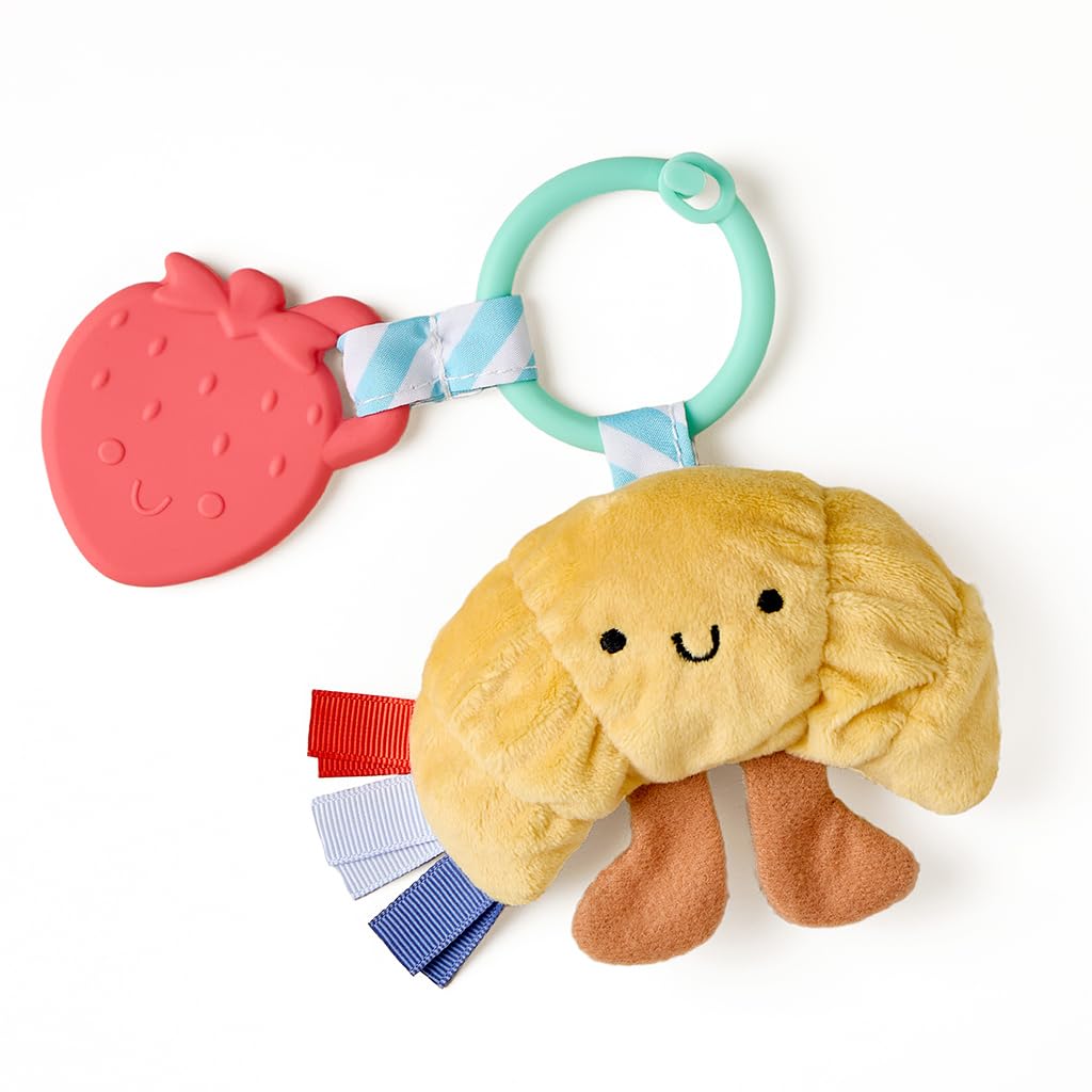 Itzy Ritzy Baby Teething Toy with Lovey, Infant Toy for 0+ Mos (Mushroom)