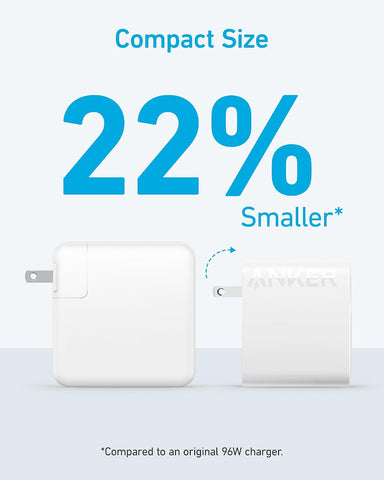Anker Laptop Charger, Compact Foldable 100W USB C Charger with 5FT Cable