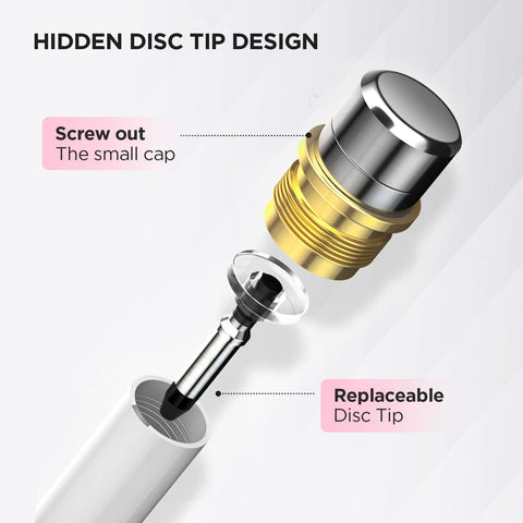 OASO Stylus Pen for Touch Screens, Disc Tip & Magnet Cap Styli Pencil Compatible with Apple iPad pro/iPad 6/7/8/9/iPhone/Samsung Galaxy Tab A7/S7/Fire HD 7/8/10 Plus Tablet/All Touch Devices.