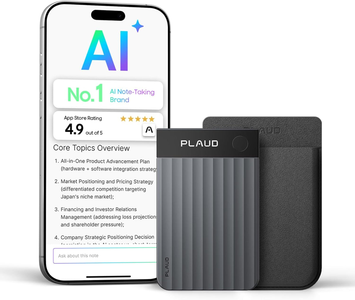 Plaud Note Pro AI Voice Recorder Transcribe & Summarize for Meetings Calls