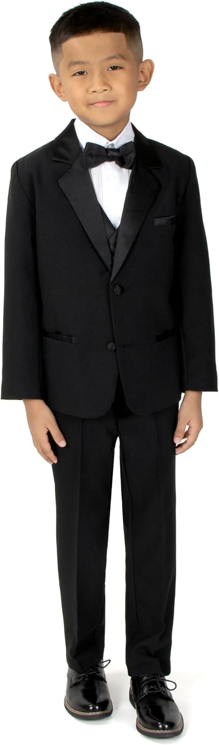 Spring Notion Boys' Classic Fit Tuxedo Suit Set, No Tail