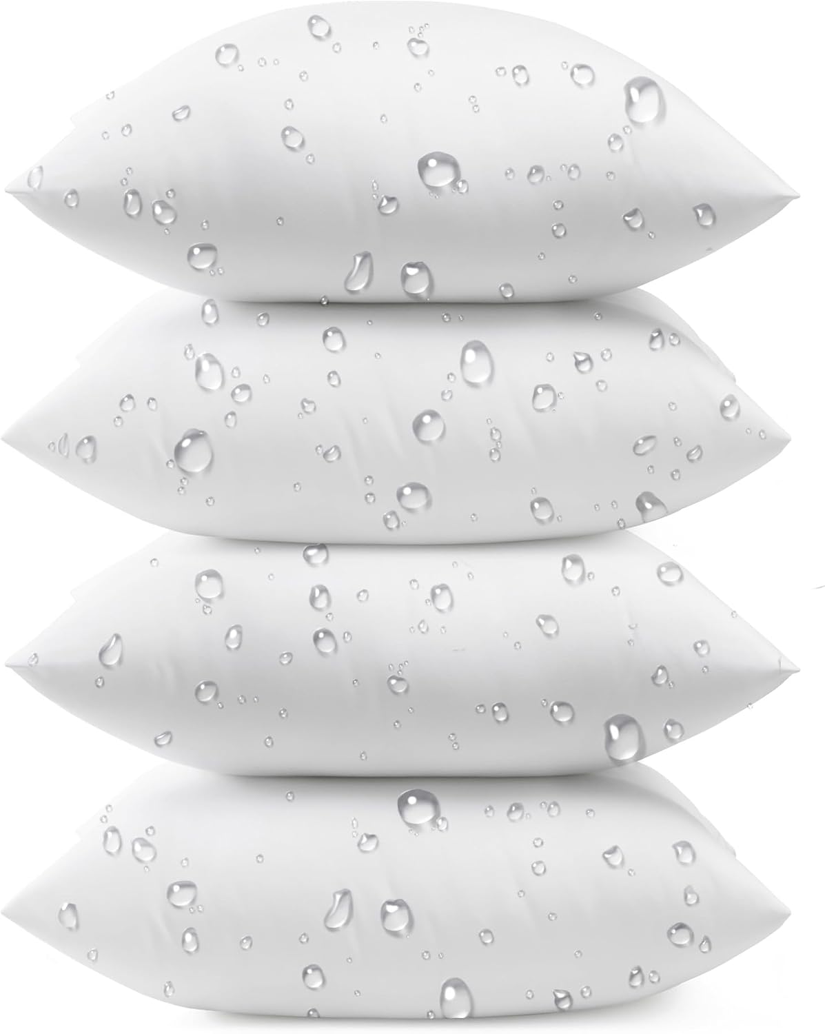 puredown® 12x20 Outdoor Pillow Inserts, Down Alternative Filling, Set of 4