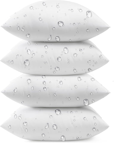puredown® 12x20 Outdoor Pillow Inserts, Down Alternative Filling, Set of 4