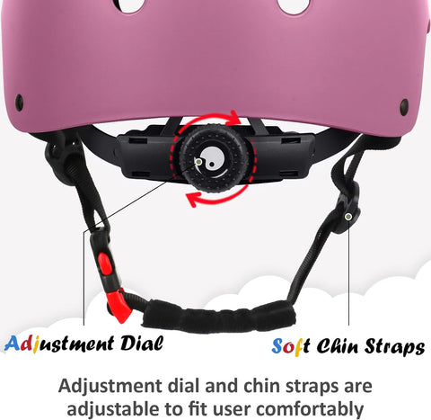 Kids Bike Helmet, Adjustable and Multi-Sport, from Toddler to Youth, 3 Sizes