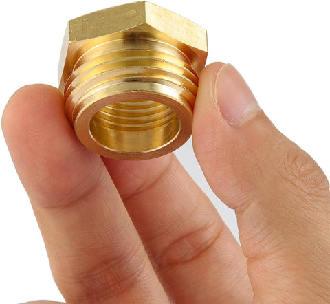 Garden Hose Adapter, 3/4" GHT Male to 1/2" NPT Female Connector