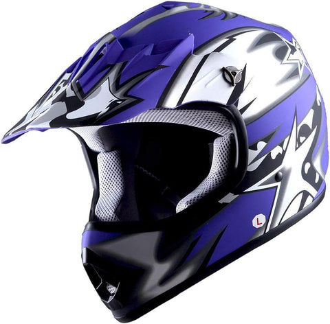 WOW Youth Kids Motocross BMX MX ATV Dirt Bike Moutain Helmet Storm Black