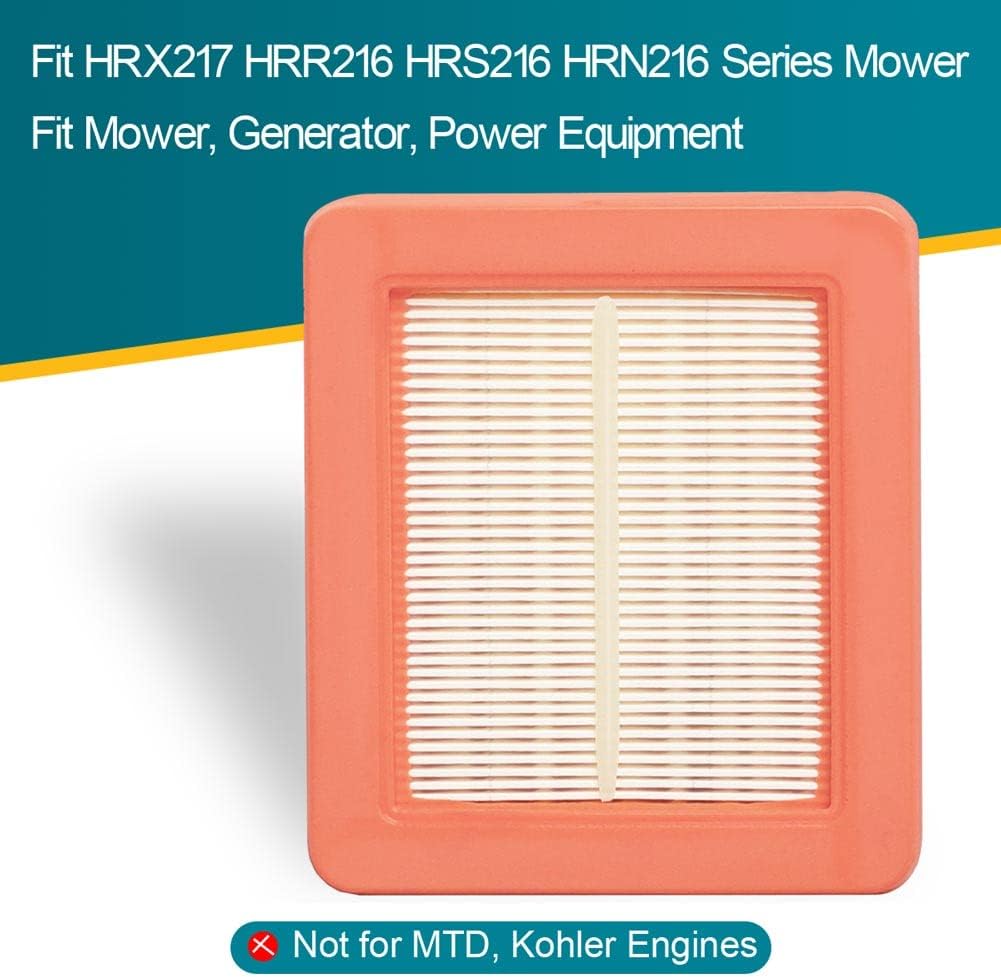 Emmawin 17211-Z8B-901 Air Filter, 4 Pack HRX217 Air Filter for Honda GCV160LA1 GCV190LA Engine Harmony II HRR216 HRR216K9VKAA HRS216 HRN216 Walk Behind Mower