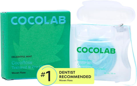 Cocofloss Expanding Woven Dental Floss by COCOLAB, Mint Scent, 1-Pack