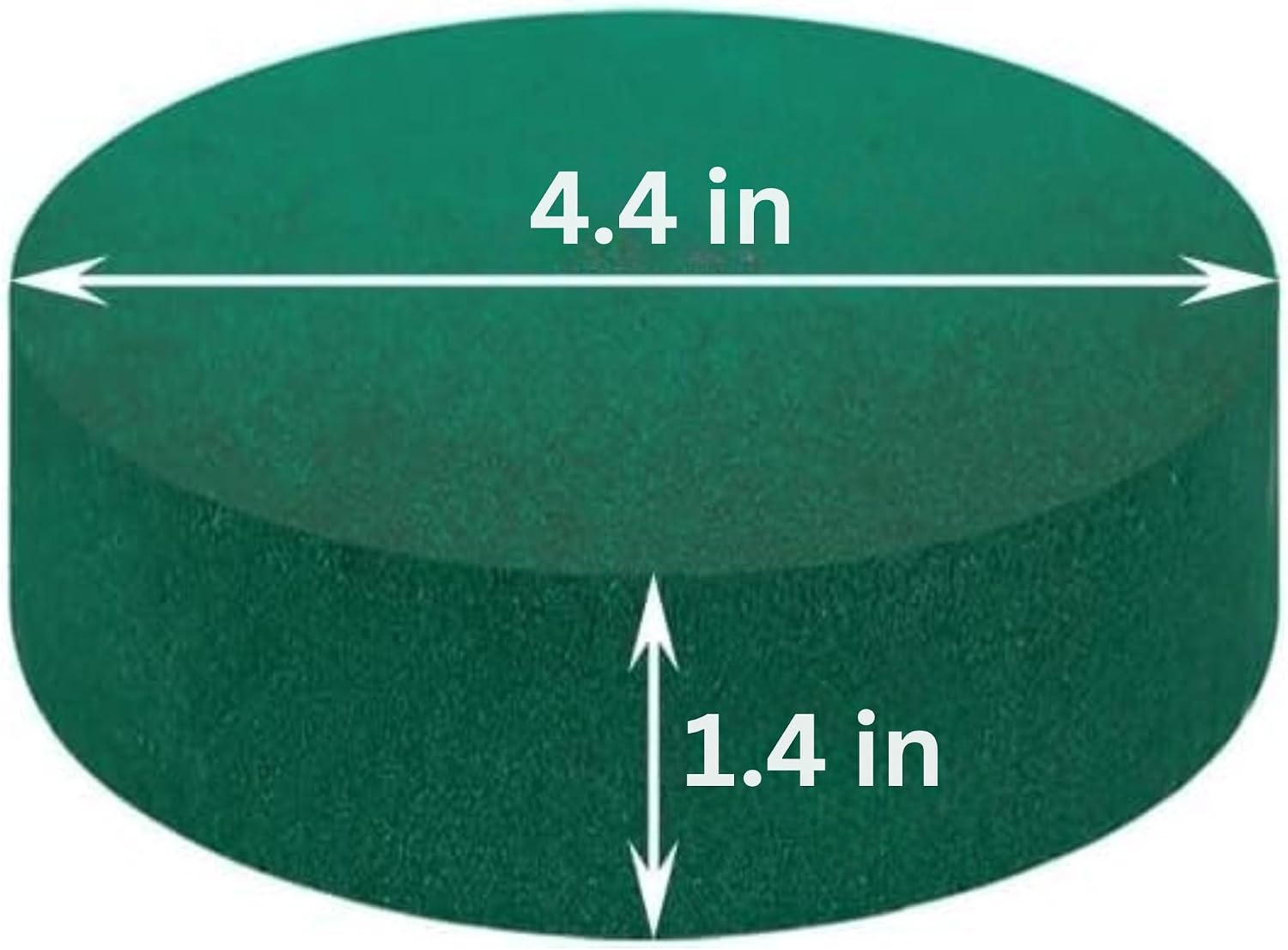 FLOFARE Pack of 6 Round Floral Foam Blocks Each (4.4" x 1.4") Green Wet & Dry Flower Foam for Fresh & Artificial Flower Arrangement, Florist Supplies for DIYs, Arts, Crafts & Weddings