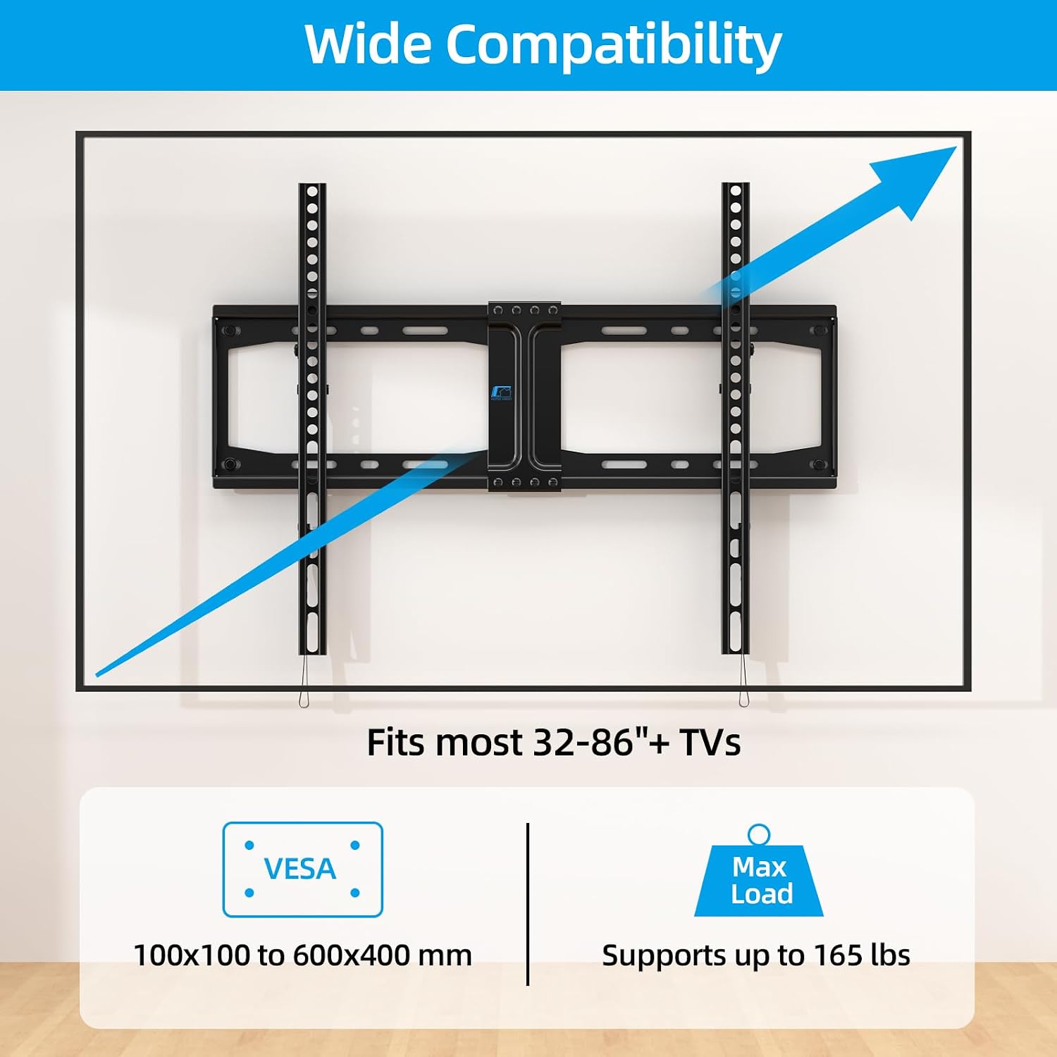 HOME VISION Heavy Duty Tilt TV Wall Mount for 32-86 Inch Flat/Curved Screen