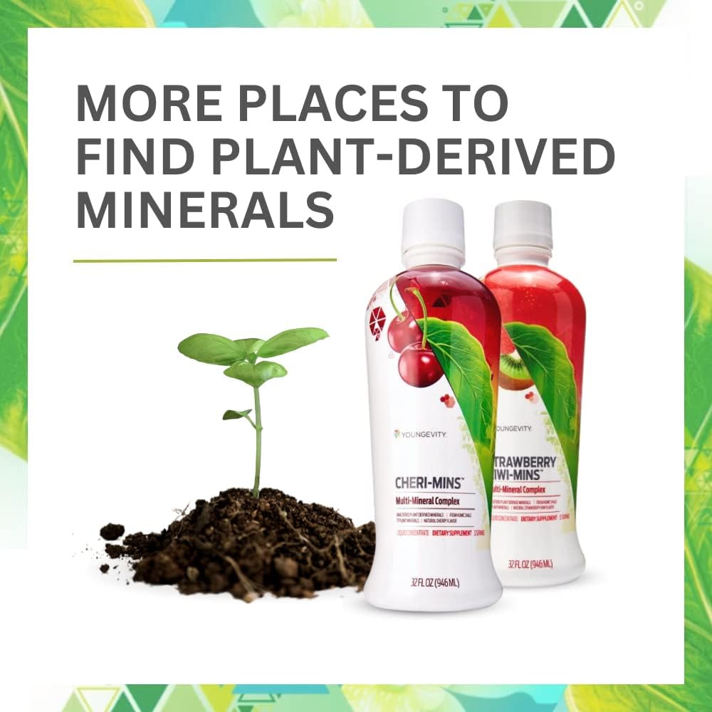 Youngevity Plant Derived Liquid Minerals, 77+ Trace Minerals, 32 oz, 4 Pack