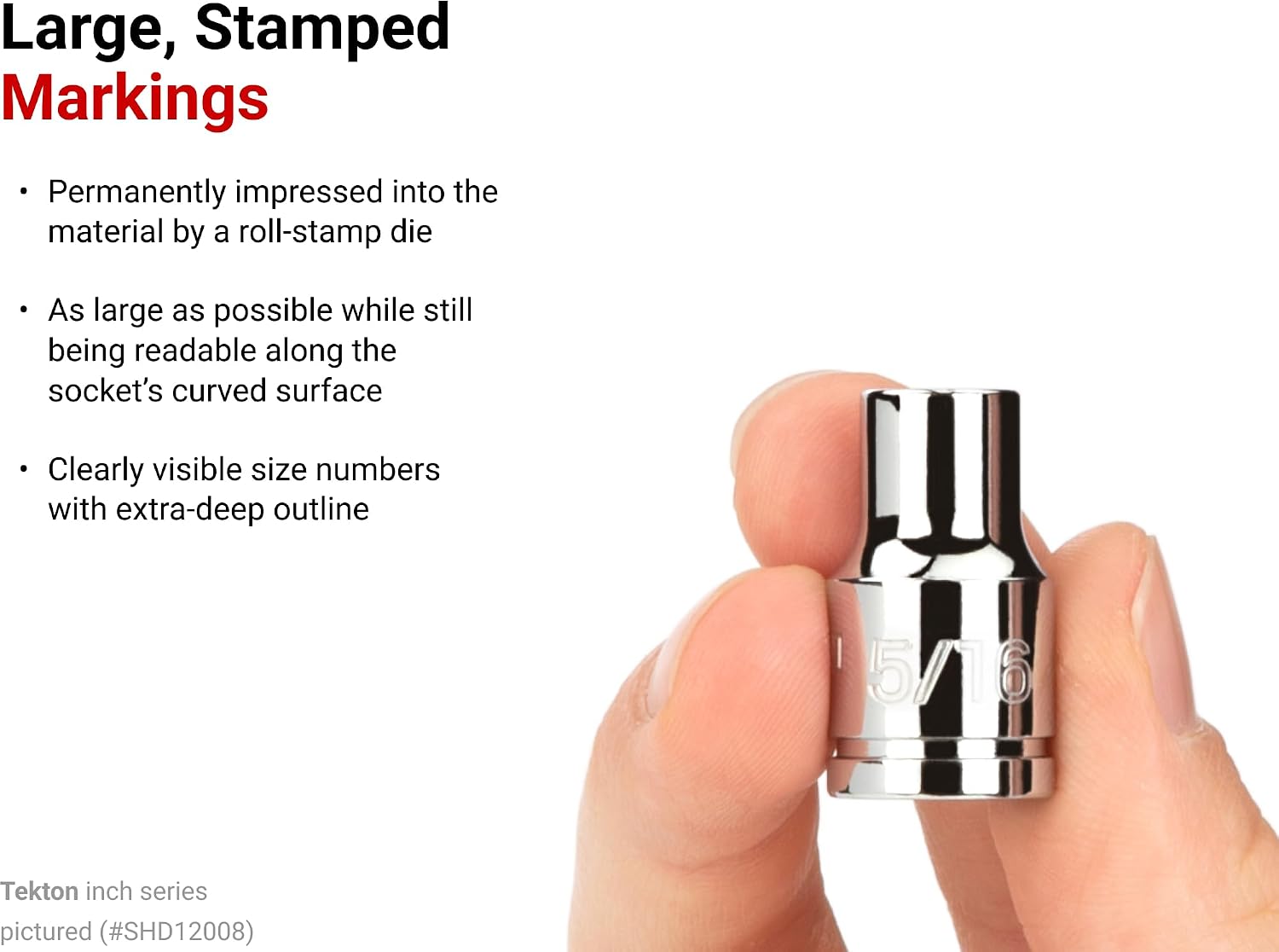 TEKTON 3/8 Inch Drive x 24 mm 6-Point Socket | SHD12124