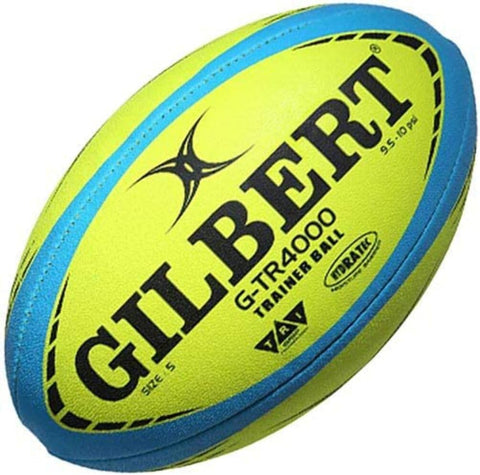 Gilbert G-TR4000 Rugby Training Ball – Hand Stitched with Patented Triangular Grip – Durable 3-Ply Waterproof Surface for College & Club Practice