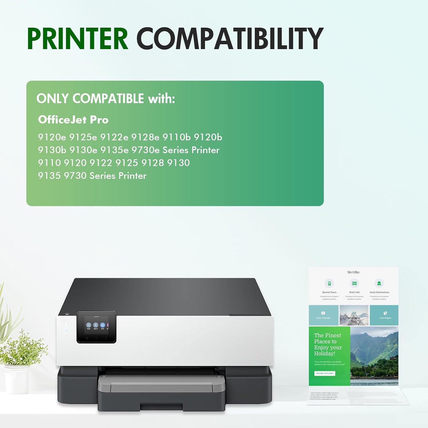 936 936XL 9125e Ink Cartridges Combo Pack for HP Printers 9120e 9730e 936e