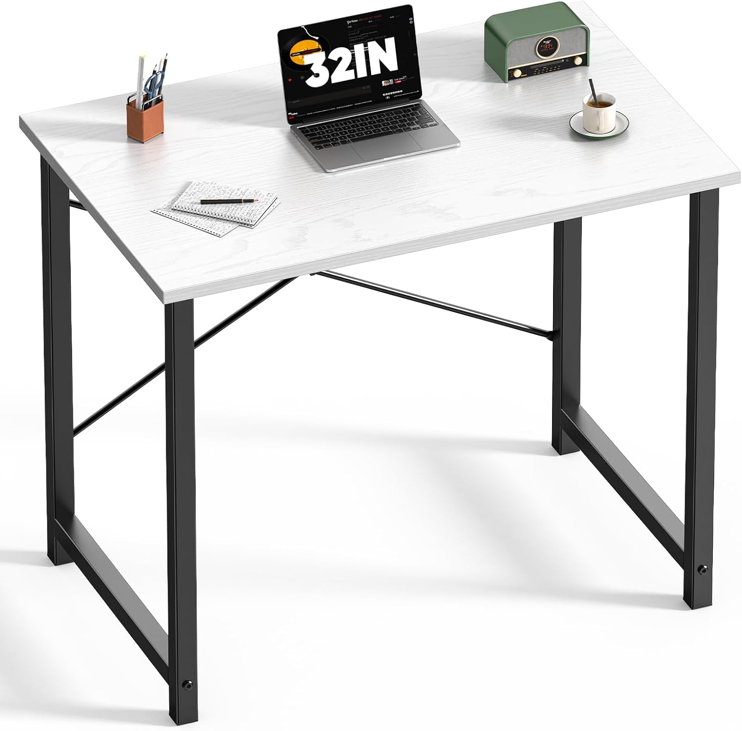 DUMOS 32 Inch Small Computer Desk, Gaming Desks for Home Office Bedroom
