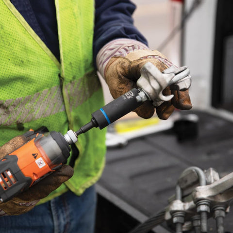 Klein Tools 66001 2-in-1 Impact Socket, Sizes 3/4-Inch and 9/16-Inch Hex, 12-Point Deep Socket Wrench with 1/2-Inch Drive