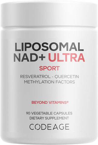 Codeage Liposomal NAD+ with Resveratrol & Vitamin B, 90 Capsules