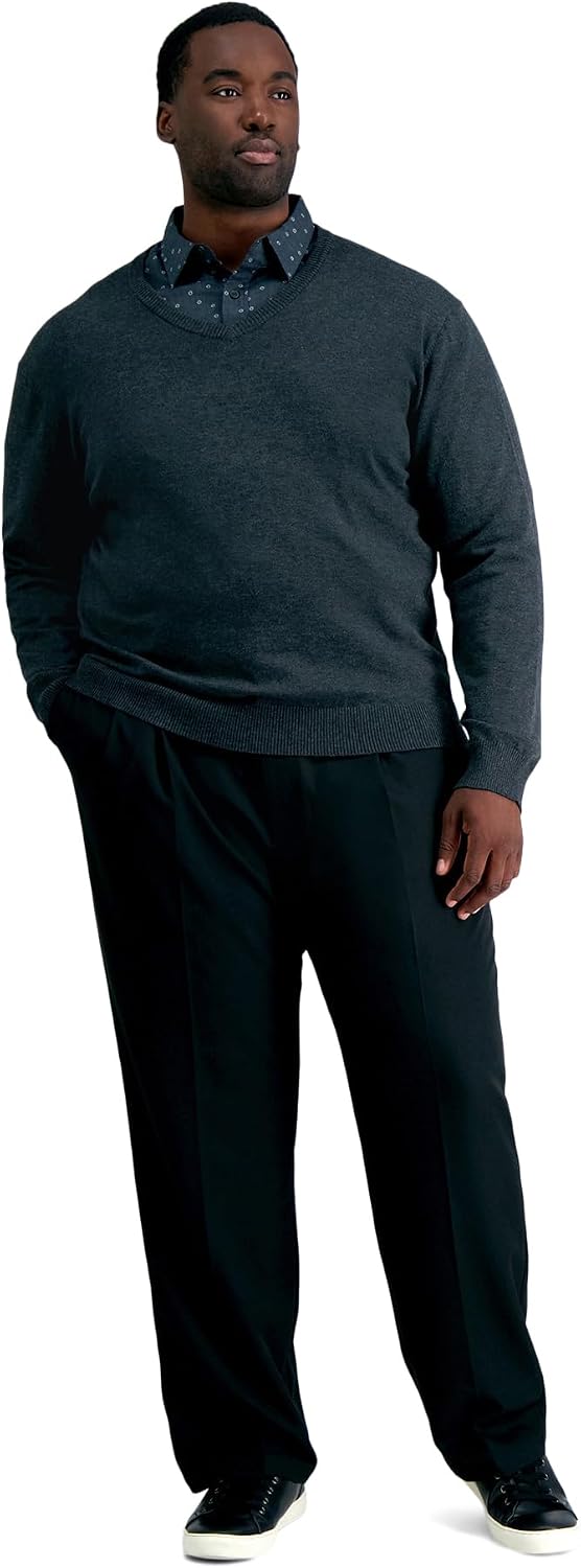 Haggar Men's Classic Fit Cool 18 Pro Pleated Golf Pant