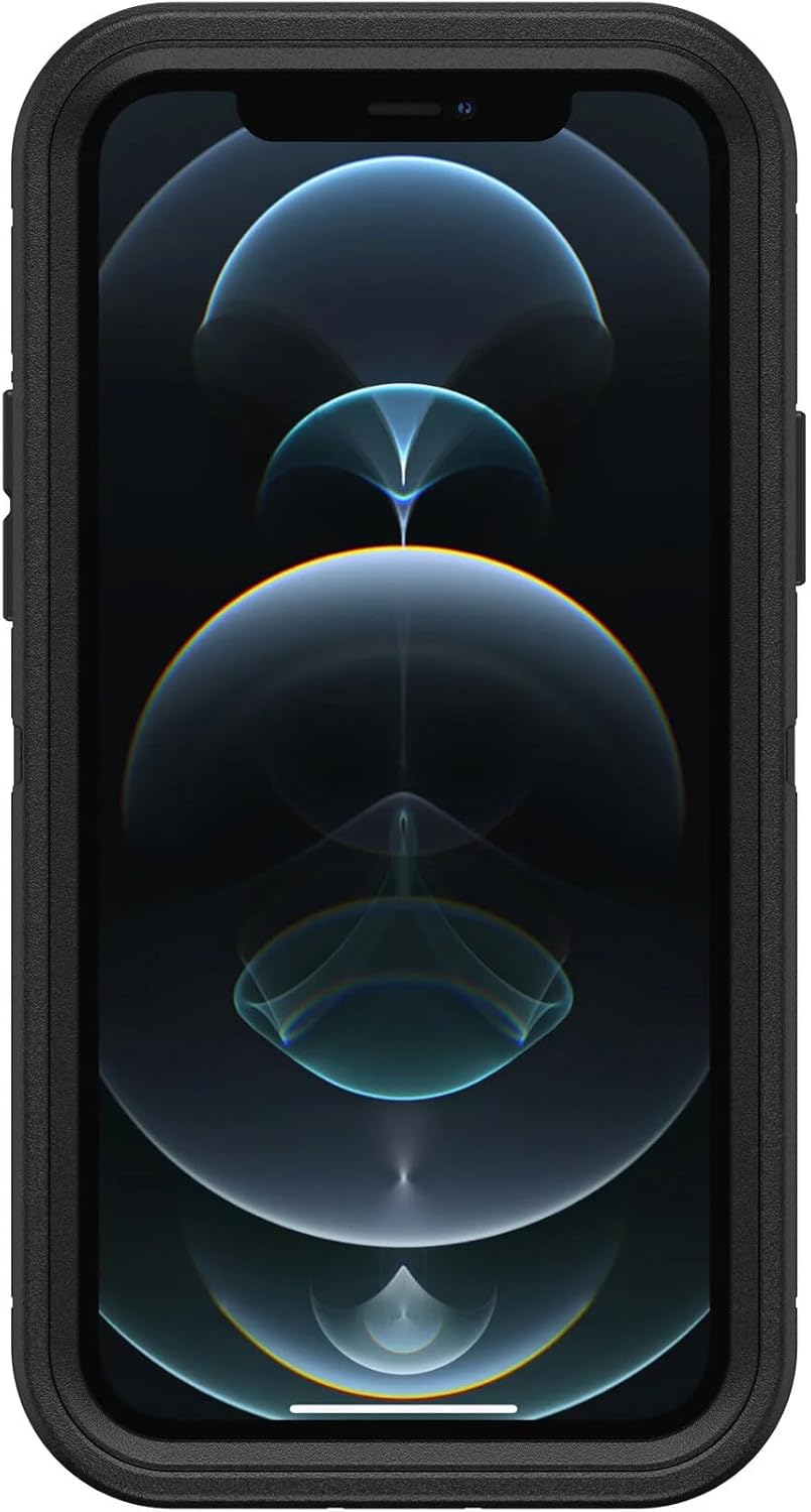OtterBox iPhone 12 & iPhone 12 Pro (Only) - Defender Series Case - Black - Holster Clip Included - with Screen Protector - Microbial Defense Protection - Non-Retail Packaging