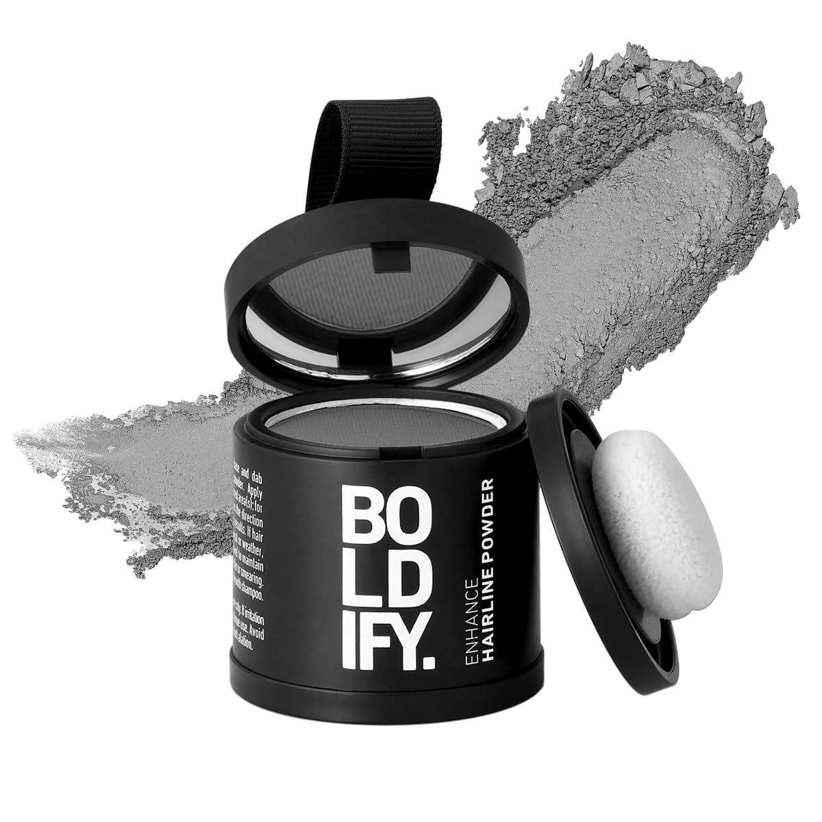 BOLDIFY Hairline Powder - Root Touch Up & Hair Loss Cover Up, Instant Gray Coverage 48-Hour Stain-Proof Hair Color Powder for Women & Men, Hair Fibers and Hair Topper Alternative (Gray)