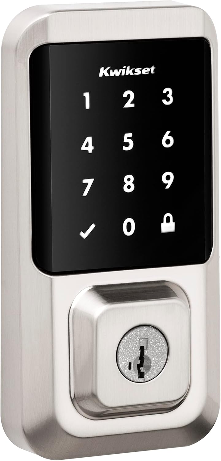 Kwikset Halo Wi-Fi Smart Lock, Keyless Entry Door Deadbolt, Geofence Auto-Unlock, Grade AAA Certified, No Hub Required Easy Install, Satin Nickel Lifetime Finish Warranty, Touchscreen