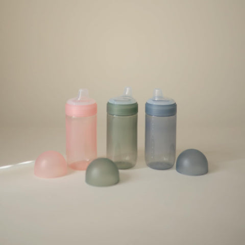 mushie Soft Spout Sippy Cup 10 fl oz | 6 Months+ (Peony)