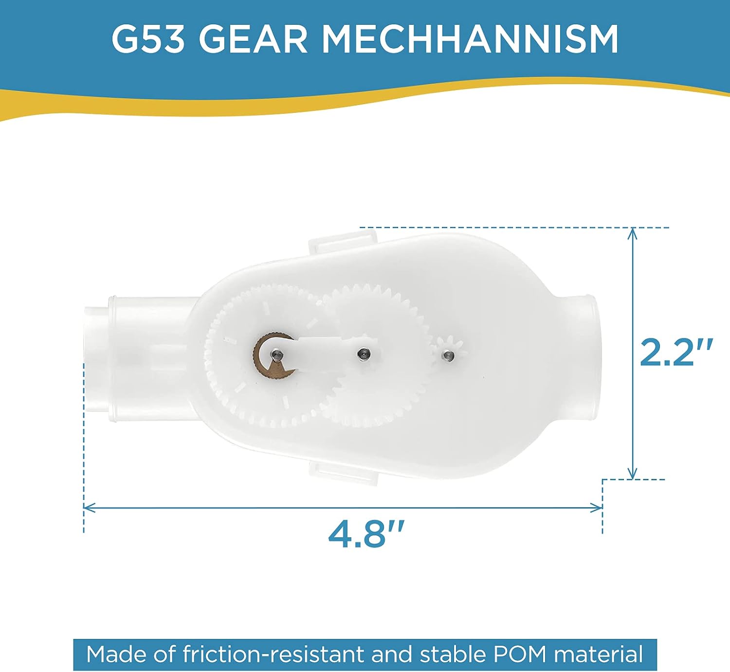 MAKHOON Upgraded G52 Backup Valve Replacement for Cleaner Parts, Compatible with E10, 180, 280, 380, 480, 3900 Pool Cleaner, Longer Life Than OEM G52, Strengthen G53 Gear (2)