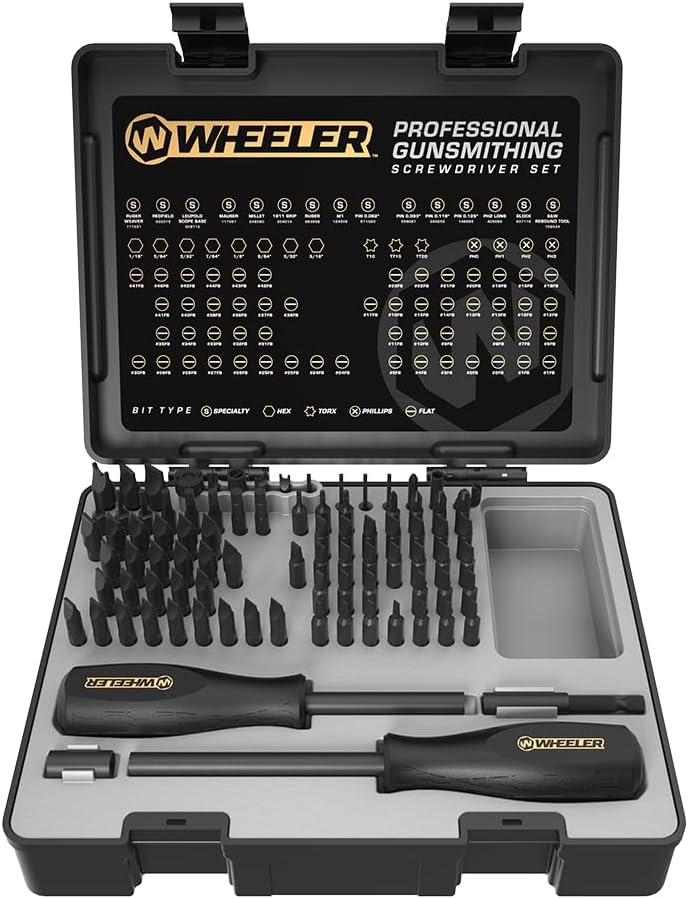 Wheeler 89 Piece Gunsmithing Screwdriver Set with Durable Construction and Storage Case for Gunsmithing and Maintenance