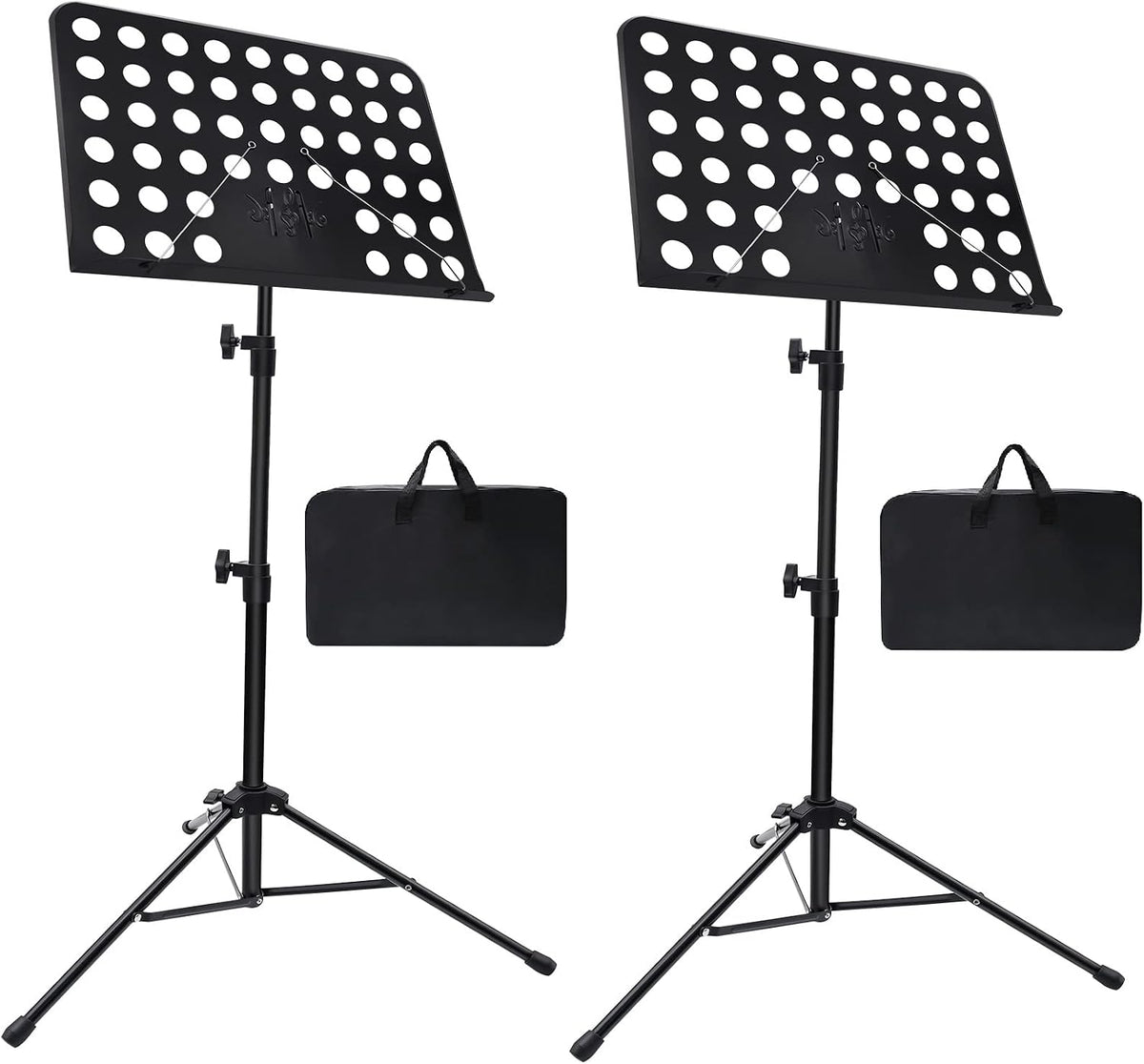 Mdvora 2 Pack Adjustable Music Stand with Carrying Bag