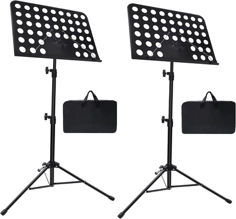 Mdvora 2 Pack Adjustable Music Stand with Carrying Bag