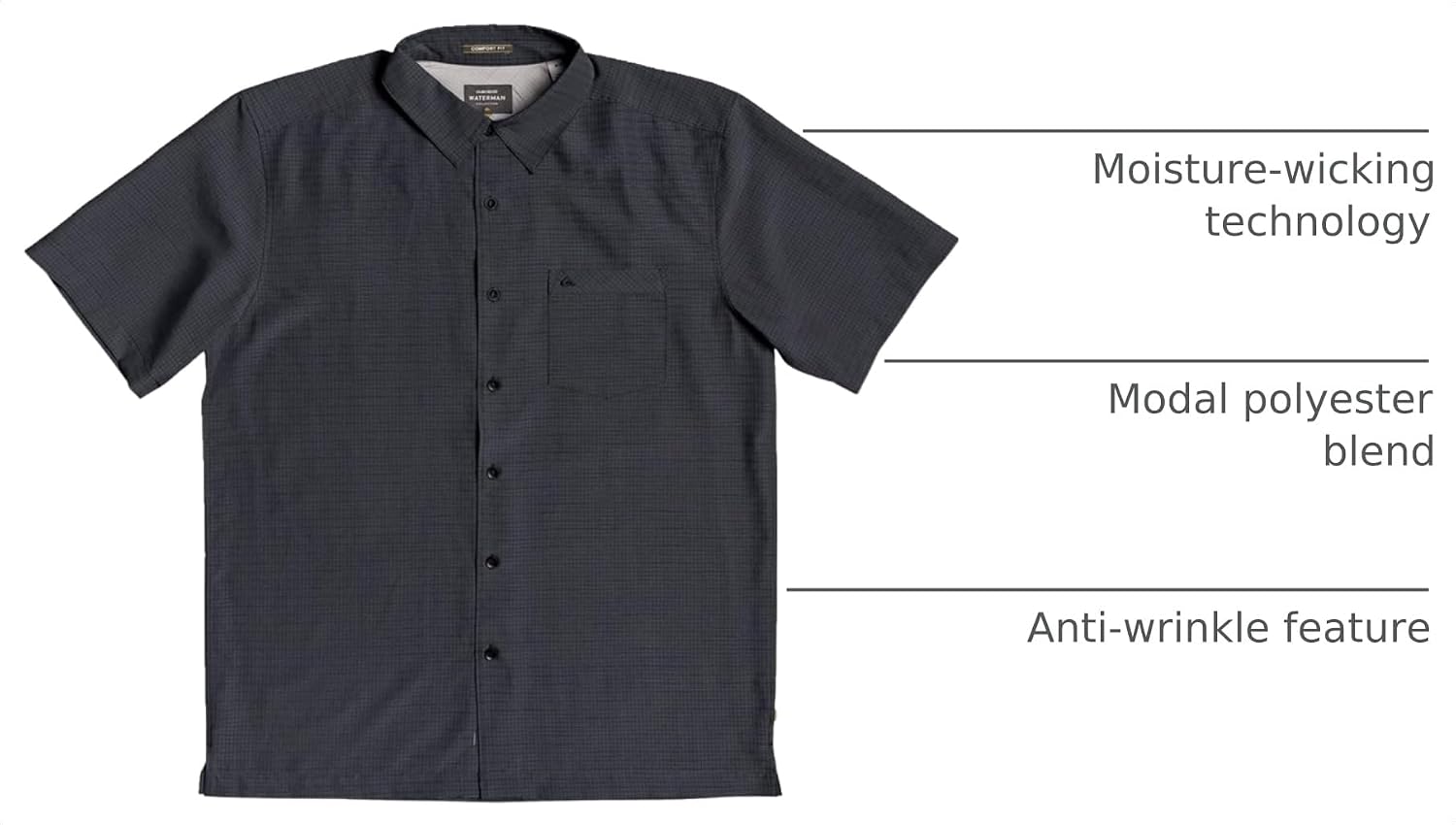 Quiksilver Men's Centinela 4 Button Up Comfort Fit Pocket Shirt