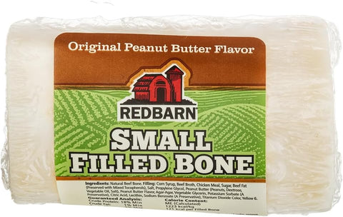 Redbarn Small Filled Bones Premium Dog Chew, Peanut Butter Flavor, 20 Count