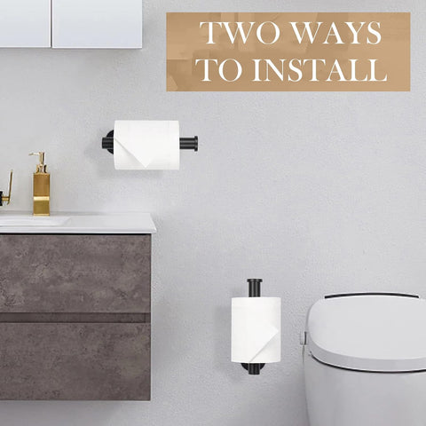 JOPOFI Toilet Paper Holder - Adhesive Toilet Paper Holder - Matte Black